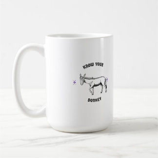 know your donkey coffee mug