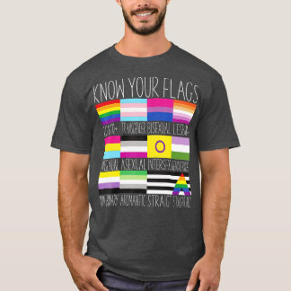 Know Your Flags  LGBTQ+ Gay Pride Flag Transgender T-Shirt