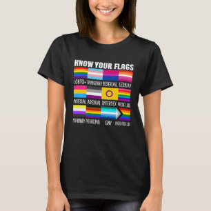 Know Your Flags LGBTQ+ Gay Pride Flag Transgender  T-Shirt
