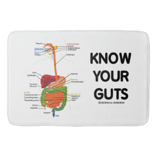 Know Your Guts Digestive System Geek Humour Bath Mat