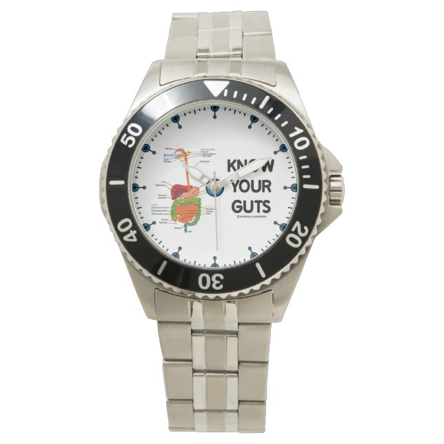 Know Your Guts Digestive System Geek Humour Watch (Front)