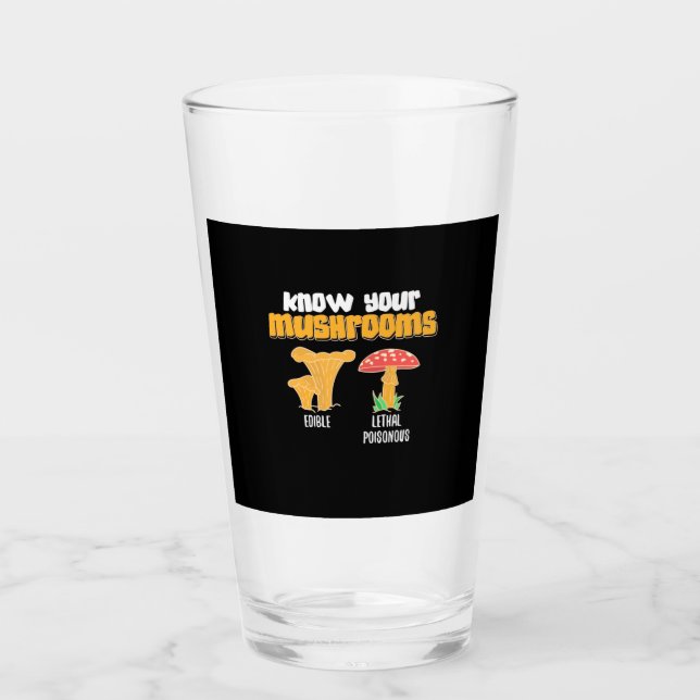 Know Your Mushrooms Glass (Front)