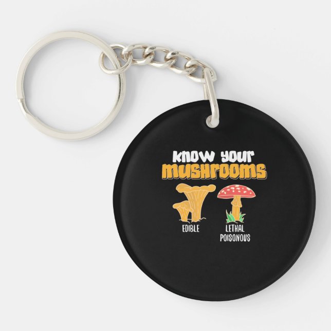 Know Your Mushrooms Key Ring (Front)