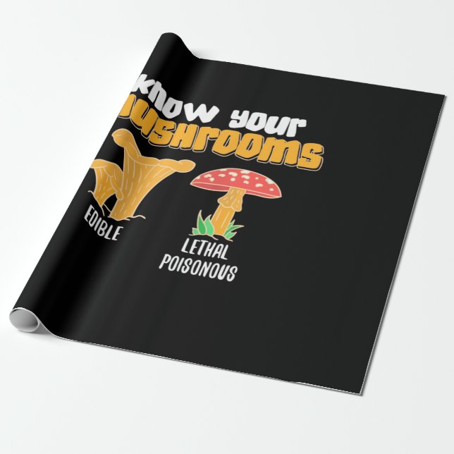 Know Your Mushrooms Wrapping Paper (Unrolled)