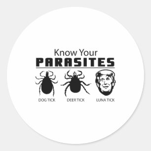 Know Your Parasites Anti-trump Af Resist Funny Gif Classic Round Sticker