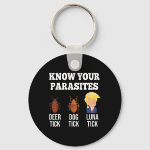 Know Your Parasites Anti-trump Funny Tick Resist Key Ring