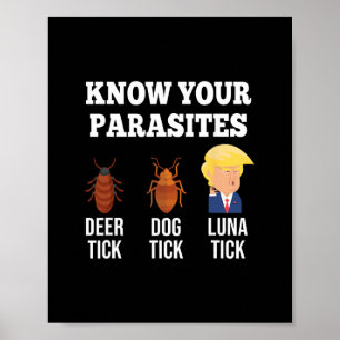 Know Your Parasites Anti-trump Funny Tick Resist Poster