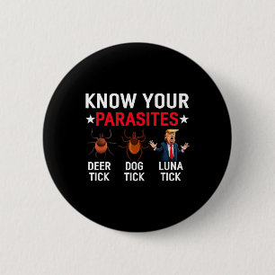 Know Your Parasites Anti-trump Meme Trump Parody T 6 Cm Round Badge