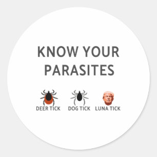 Know Your Parasites Anti-trump Resist  Classic Round Sticker
