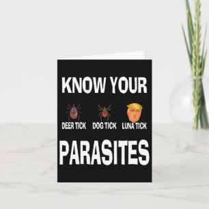 Know Your Parasites Anti-trump Resist Funny Gift Card