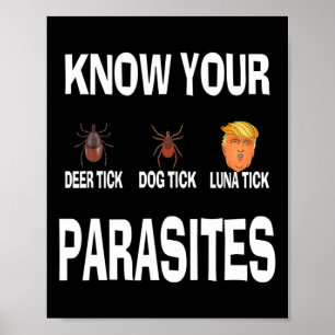 Know Your Parasites Anti-trump Resist Funny Gift Poster