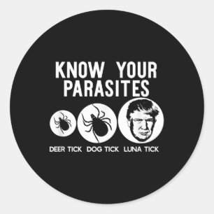 Know Your Parasites Anti-trump Resist T Shirt Classic Round Sticker
