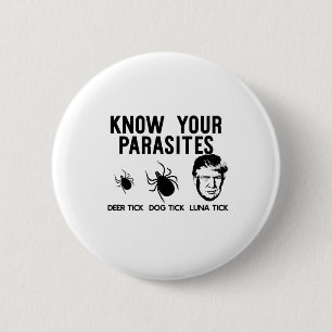 Know Your Parasites Anti-trump Resist T Shirt Funn 6 Cm Round Badge