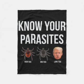 Know Your Parasites Dump President Trump Parasite Fleece Blanket