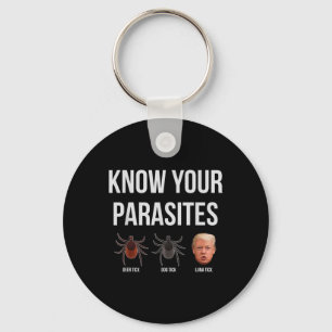 Know Your Parasites Dump President Trump Parasite Key Ring