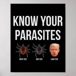 Know Your Parasites Dump President Trump Parasite Poster