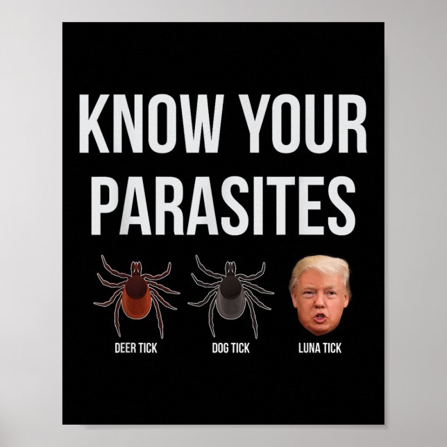 Know Your Parasites Dump President Trump Parasite Poster (Front)