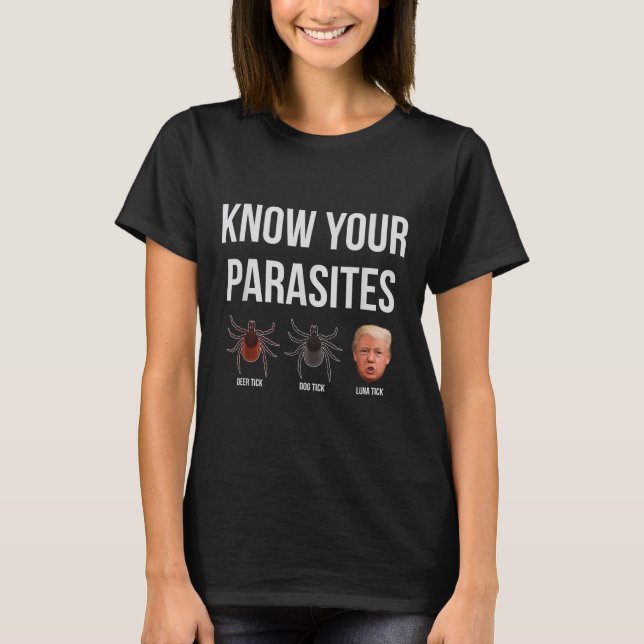 Know Your Parasites Dump President Trump Parasite T-Shirt (Front)