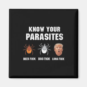 Know Your Parasites - Funny Anti Trump  Magnet