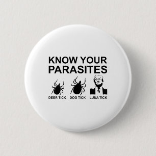 Know Your Parasites T Shirt Anti Trump Tee 6 Cm Round Badge