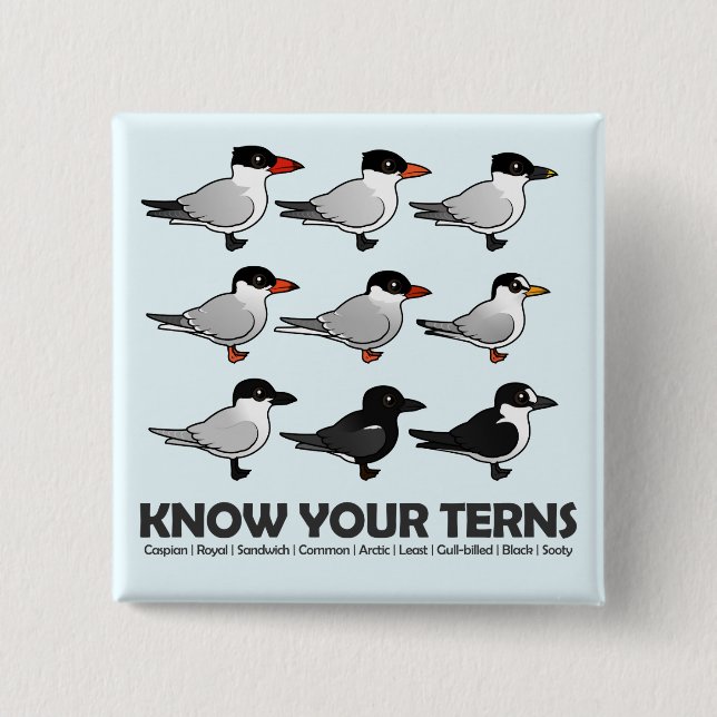 Know Your Terns 15 Cm Square Badge (Front)