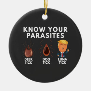 Know you're parasites Anti-Trump Humour Politics Ceramic Ornament