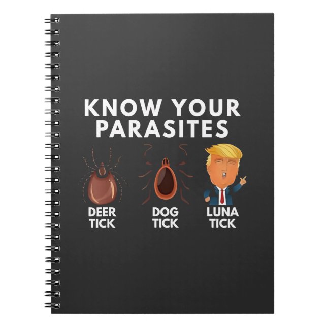 Know you're parasites Anti-Trump Humour Politics Notebook (Front)