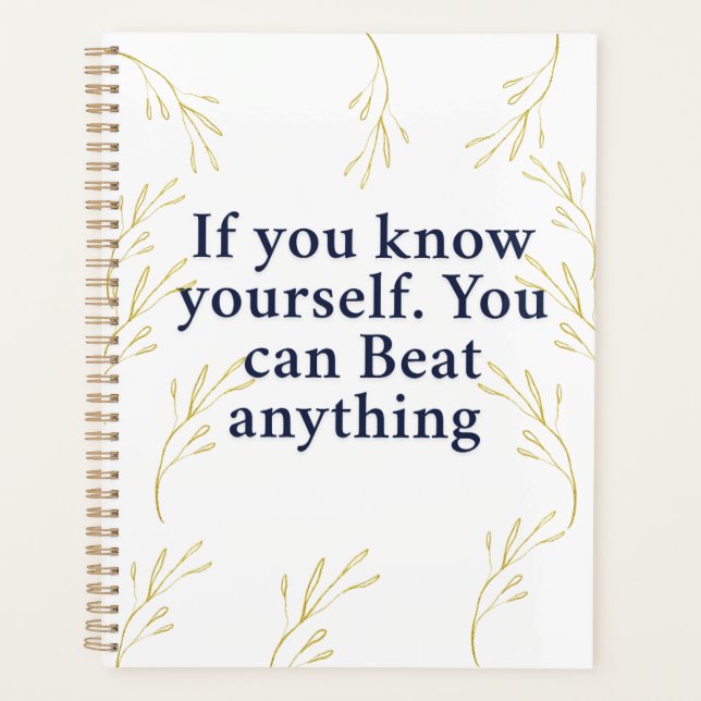 Know Yourself – Powerful Motivational Quote for In Planner (Front)