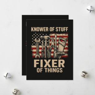 Knower of Stuff Fixer Of Things Holiday Card