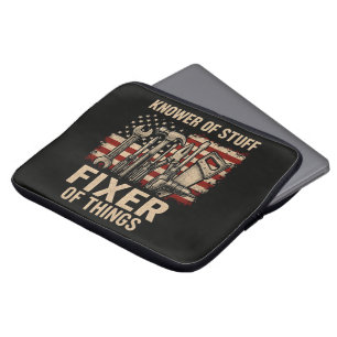 Knower of Stuff Fixer Of Things Laptop Sleeve