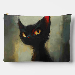 Knowing Black Ninja Cat Accessory Pouch