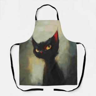 Knowing Black Ninja Cat Apron
