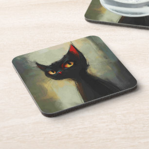 Knowing Black Ninja Cat Coaster