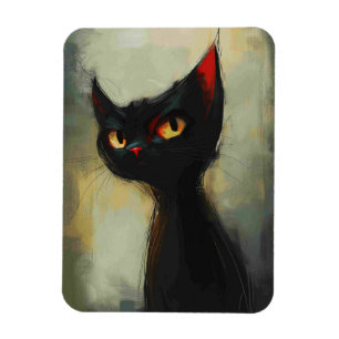 Knowing Black Ninja Cat Magnet