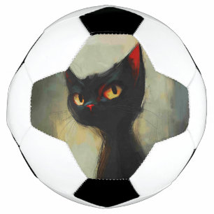 Knowing Black Ninja Cat Soccer Ball