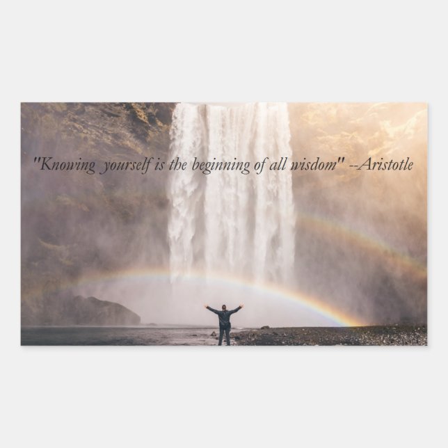 Knowing Yourself Quote - Rectangle Sticker (Front)