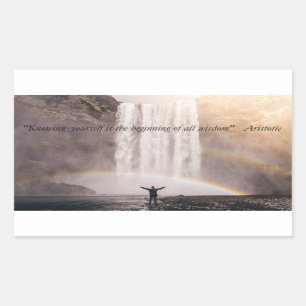 Knowing Yourself Quote - Rectangle Sticker