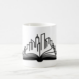 Knowledge builds cities book coffee mug