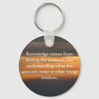 Knowledge comes from... key ring