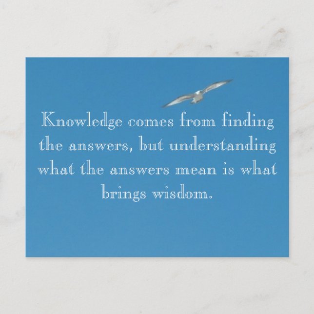 Knowledge comes from... postcard (Front)