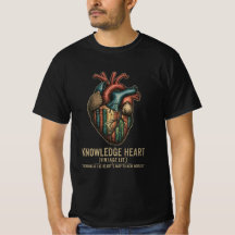 Knowledge Heart Vintage Literary T-Shirt | Anatomi