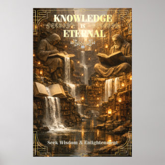 Knowledge Is Eternal – Wisdom Library Poster