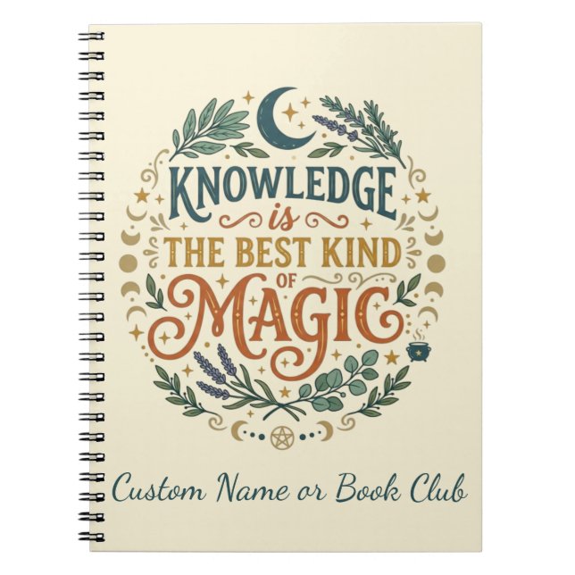 Knowledge is Magic Witchy Book Dark Academia (Front)
