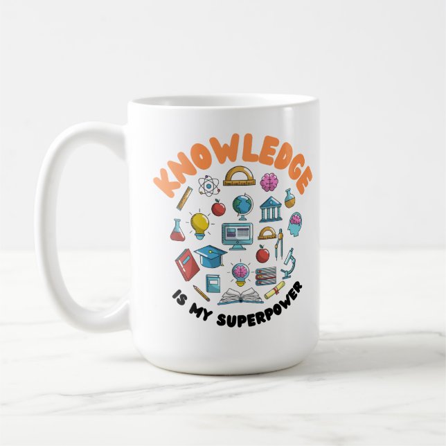 Knowledge Is My Superpower Coffee Mug (Left)