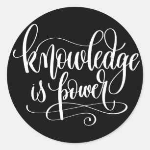 Knowledge is Power Classic Round Sticker