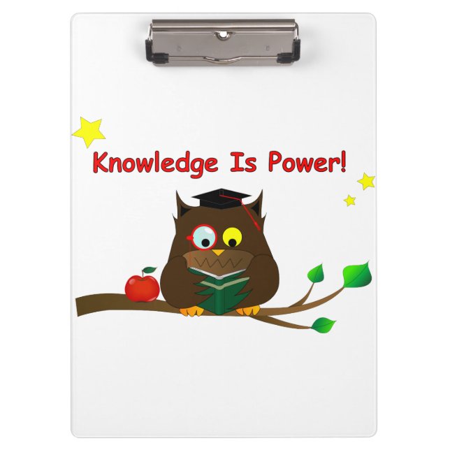 Knowledge Is Power! Clipboard (Front)