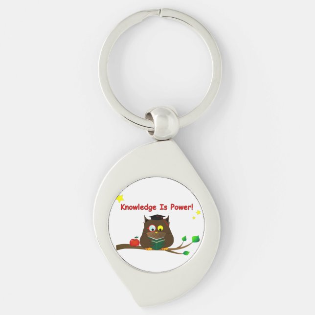 Knowledge Is Power! Key Ring (Front)