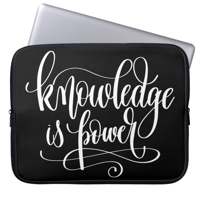 Knowledge is Power Laptop Sleeve (Front)