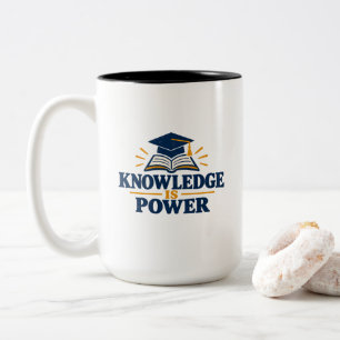 Knowledge Is Power T-Shirt Two-Tone Coffee Mug
