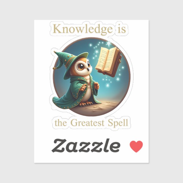 Knowledge Is The Greatest Spell - Cute Wizard Owl (Sheet)